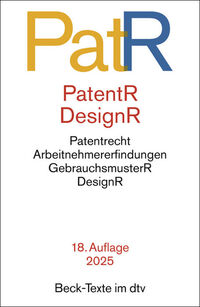 Vorderes Coverbild Patent- und Designrecht