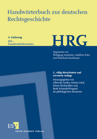 Vorderes Coverbild Handwörterbuch zur deutschen Rechtsgeschichte (HRG) – Lieferungsbezug – - - Lieferung 6: Eid–Familienfideikommiss