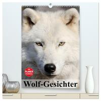 Wolf-Gesichter (hochwertiger Premium Wandkalender 2026 DIN A2 hoch), Kunstdruck in Hochglanz