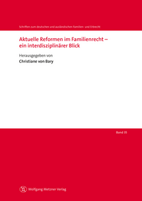 Vorderes Coverbild Aktuelle Reformen im Familienrecht – ein interdisziplinärer Blick