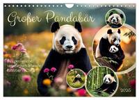 Großer Pandabär (Wandkalender 2025 DIN A4 quer), CALVENDO Monatskalender