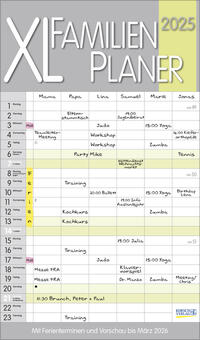 XL Familienplaner Pastell 2025