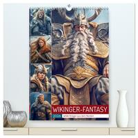 Wikinger-Fantasy. Wilde Krieger aus dem Norden (hochwertiger Premium Wandkalender 2026 DIN A2 hoch), Kunstdruck in Hochglanz