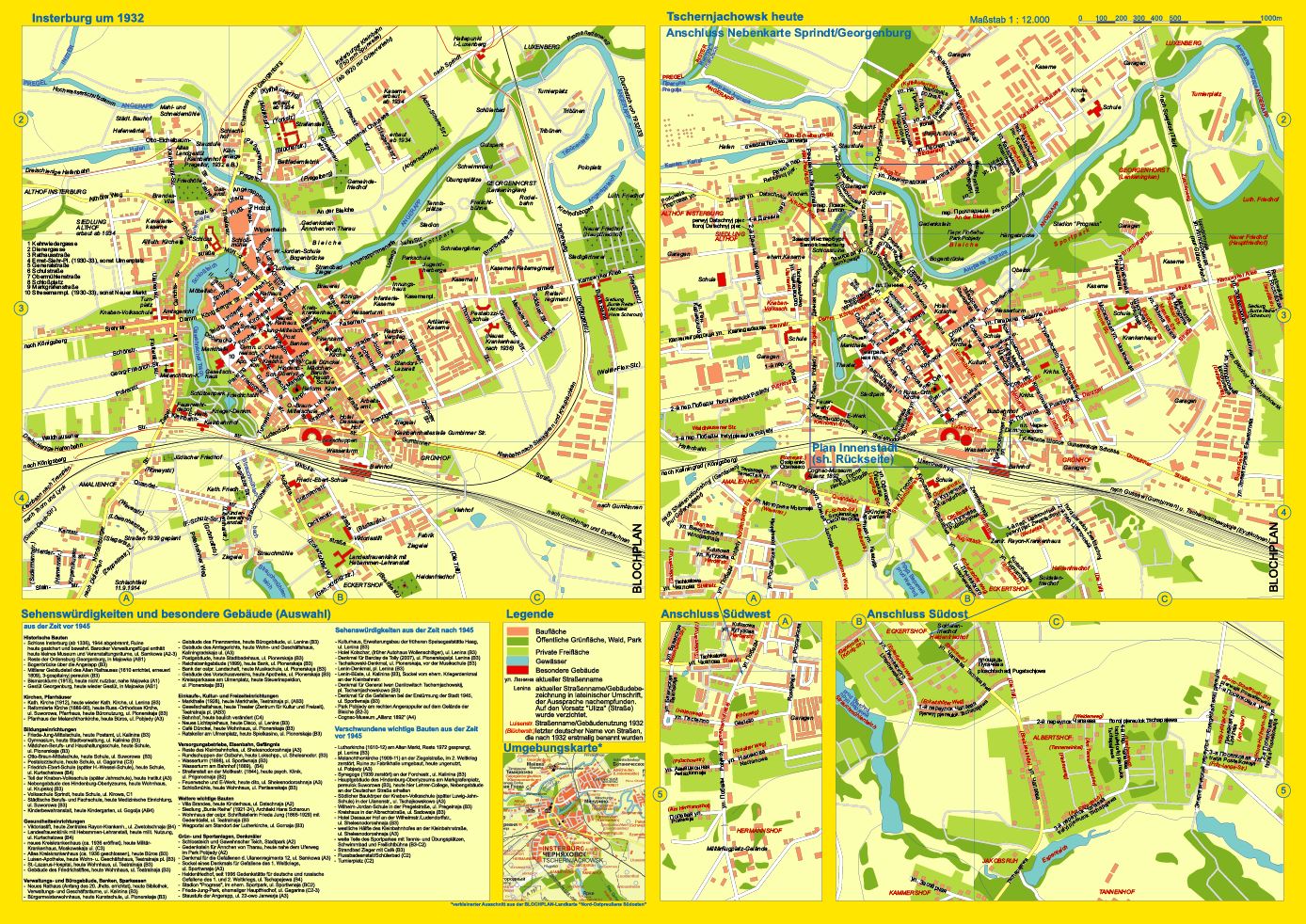 Stadtplan Insterburg / Tschernjachowsk