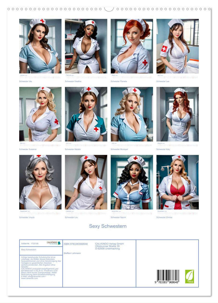 Sexy Schwestern (hochwertiger Premium Wandkalender 2025 DIN A2 hoch), Kunstdruck in Hochglanz