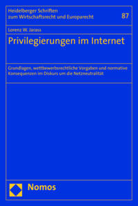 Vorderes Coverbild Privilegierungen im Internet