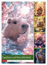 Capybara und Gemütlichkeit (Wandkalender 2026 DIN A2 hoch), CALVENDO Monatskalender