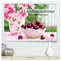 Landhaussommer. Duftiges Stillleben (hochwertiger Premium Wandkalender 2025 DIN A2 quer), Kunstdruck in Hochglanz