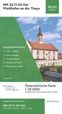 BEV-Karte 4304-Ost, Waidhofen an der Thaya 1:25 000V