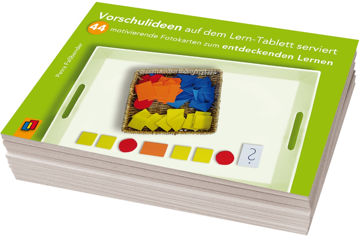 Vorschulideen auf dem Lern-Tablett serviert