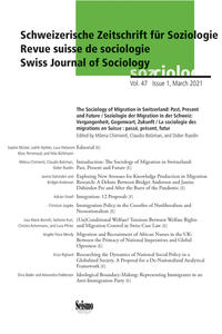 Vorderes Coverbild Schweizerische Zeitschrift für Soziologie