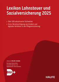 Vorderes Coverbild Lexikon Lohnsteuer und Sozialversicherung 2025 plus Onlinezugang