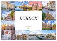 Lübeck Impressionen (Wandkalender 2025 DIN A2 quer), CALVENDO Monatskalender