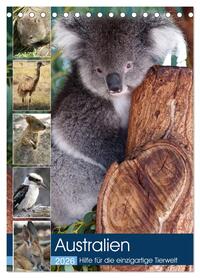 Australien - Hilfe für die einzigartige Tierwelt (Tischkalender 2026 DIN A5 hoch), CALVENDO Monatskalender