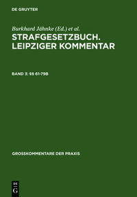 Vorderes Coverbild Strafgesetzbuch. Leipziger Kommentar / §§ 61-79b