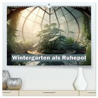 Wintergärten als Ruhepol (hochwertiger Premium Wandkalender 2025 DIN A2 quer), Kunstdruck in Hochglanz
