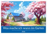 Was mache ich wann im Garten (Wandkalender 2026 DIN A2 quer), CALVENDO Monatskalender