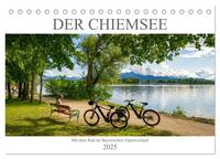 Der Chiemsee - Mit dem Rad im Bayerischen Alpenvorland (Tischkalender 2025 DIN A5 quer), CALVENDO Monatskalender