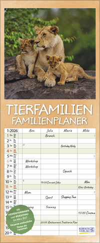 Tierfamilien Familienplaner 2026