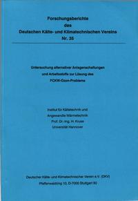 Untersuchung alternativer Anlagenschaltungen und Arbeitsstoffe zur Lösung des ECKKW-Ozon-Problems