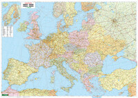 Europa politisch, Straßenkarte 1:3.500.000, Poster metallbestäbt, freytag & berndt