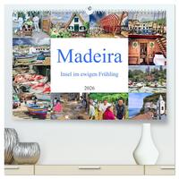 Madeira, Insel im ewigen Frühling (hochwertiger Premium Wandkalender 2026 DIN A2 quer), Kunstdruck in Hochglanz