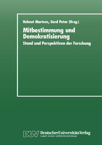 Vorderes Coverbild Mitbestimmung und Demokratisierung