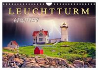 Leuchtturm Gewitter (Wandkalender 2026 DIN A4 quer), CALVENDO Monatskalender