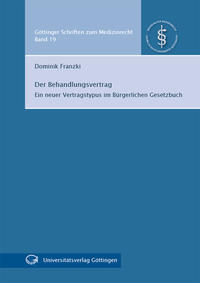 Vorderes Coverbild Der Behandlungsvertrag