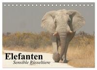 Elefanten. Sensible Rüsseltiere (Tischkalender 2026 DIN A5 quer), CALVENDO Monatskalender