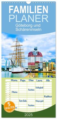 Vorderes Coverbild Familienplaner 2025 - Göteborg und Schäreninseln mit 5 Spalten (Wandkalender, 21 x 45 cm) CALVENDO
