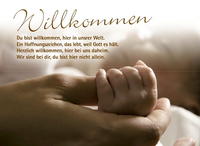 Vorderes Coverbild Klapp-Karte - Willkommen