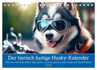 Der tierisch lustige Husky Kalender (Tischkalender 2026 DIN A5 quer), CALVENDO Monatskalender