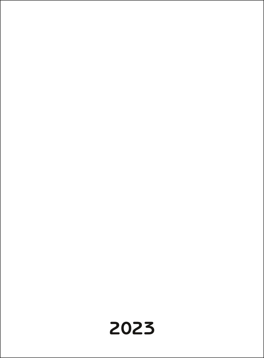 Mid White 2023 - Do it yourself calendar