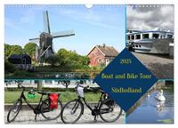 Boat and Bike Südholland (Wandkalender 2025 DIN A3 quer), CALVENDO Monatskalender