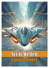 Sci-fi Welten - Fantasiebilder (Wandkalender 2025 DIN A2 hoch), CALVENDO Monatskalender