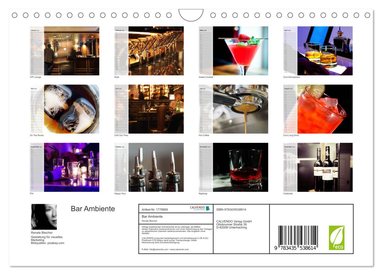 Beispielinhalt (Bild) Bar Ambiente (Wandkalender 2025 DIN A4 quer), CALVENDO Monatskalender