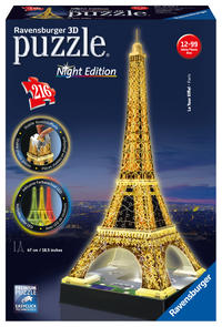 3D Puzzle 216 Teile - Eiffelturm bei Nacht