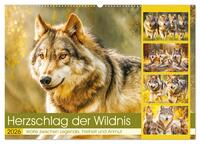 Herzschlag der Wildnis. Wölfe zwischen Legende, Freiheit und Anmut (Wandkalender 2026 DIN A2 quer), CALVENDO Monatskalender