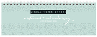Vorderes Coverbild Tischquerkalender Visual Words Office 2026
