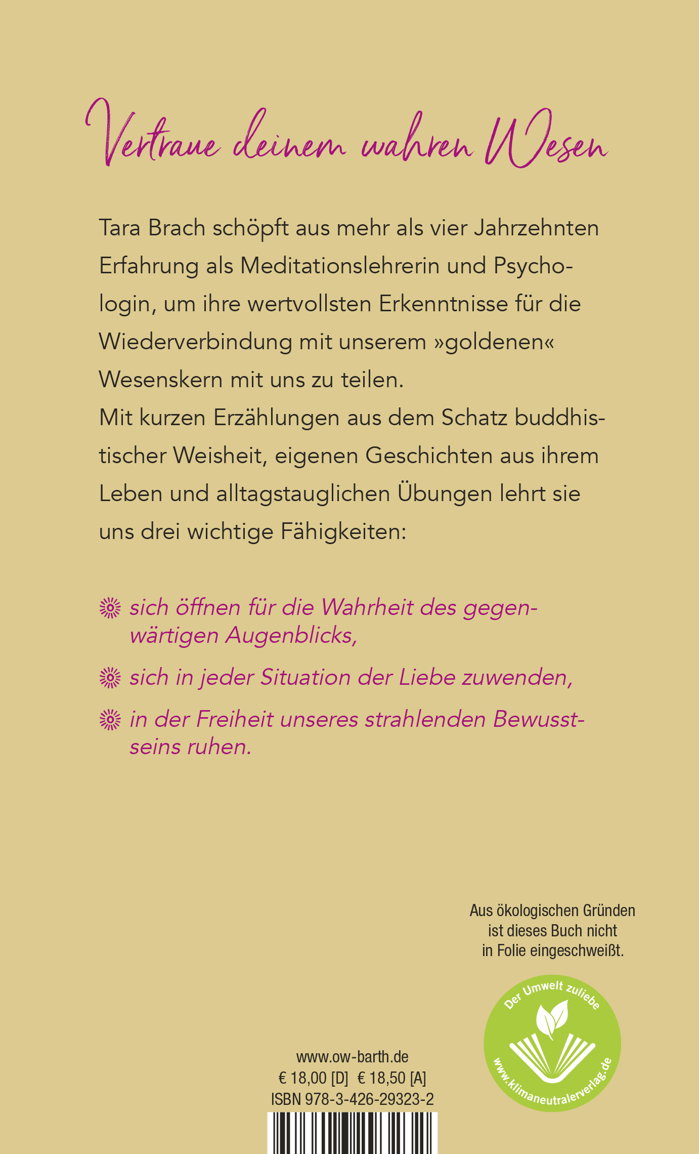 Rückseitencover Lass den goldenen Buddha in dir strahlen