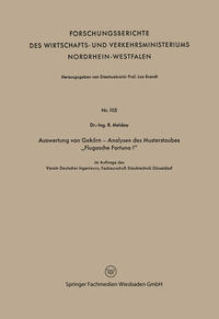 Vorderes Coverbild Auswertung von Gekörn — Analysen des Musterstaubes „Flugasche Fortuna I“