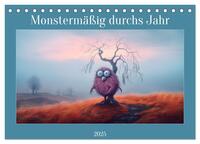Monstermäßig durchs Jahr (Tischkalender 2025 DIN A5 quer), CALVENDO Monatskalender