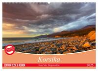 Korsika - Insel der Gegensätze (Wandkalender 2025 DIN A2 quer), CALVENDO Monatskalender