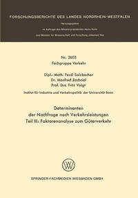 Determinanten der Nachfrage nach Verkehrsleistungen