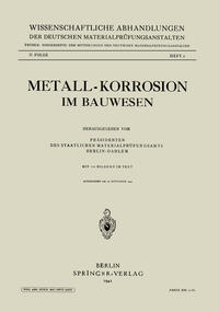 Vorderes Coverbild Metall-Korrosion im Bauwesen