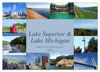 Lake Superior & Lake Michigan (Wandkalender 2025 DIN A2 quer), CALVENDO Monatskalender