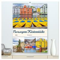 Norwegens Küstenstädte - Reiseplaner (hochwertiger Premium Wandkalender 2026 DIN A2 hoch), Kunstdruck in Hochglanz