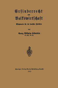 Vorderes Coverbild Erfinderrecht und Volkswirtschaft