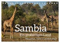 Sambia - ein großartiges Land (Tischkalender 2026 DIN A5 quer), CALVENDO Monatskalender